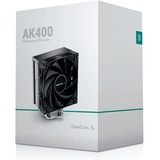 DeepCool AK400 Processor Luftkøler 12 cm Sort 1 stk, CPU køler Sort, Luftkøler, 12 cm, 29 dB, 66,47 kubikfod/min., Sort