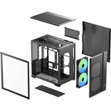 DeepCool CG590 MESH 2F, Towerkabinet Sort