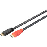 Digitus AK-330105-100-S, Kabel Sort/Rød