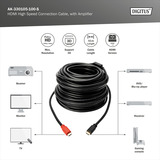 Digitus AK-330105-100-S, Kabel Sort/Rød