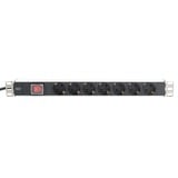 Digitus DN-95402 stikdåse 2 m 7 AC stikkontakt(er) Sort, Strømskinne Sort, 2 m, 7 AC stikkontakt(er), Aluminium, Sort, 250 V, 50 - 60 Hz