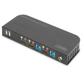 Digitus KVM-switch HDMI 2x1, KVM-switchen Sort