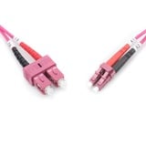 Digitus LWL patchkabel, duplex, LC > SC stik, multimode OM4 lys violet