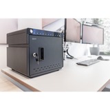 Digitus Mobil desktop opladningsskab, 10 ladepladser, til tablets op til 14", Ladestation Sort