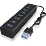 ICY BOX 60819, USB hub Sort