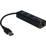 Inter-Tech ARGUS IT-310 USB 3.2 Gen 1 (3.1 Gen 1) Type-A 1000 Mbit/s Sort, Netværkskort USB 3.2 Gen 1 (3.1 Gen 1) Type-A, RJ-45, USB 3.2 Gen 1 (3.1 Gen 1) Type-A, 1000 Mbit/s, Sort, Aluminium, Gigabit Ethernet