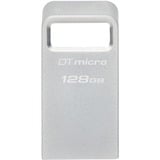 Kingston DataTraveler 128 GB Micro 200MB/s Metal USB 3.2 Gen 1, USB-stik Sølv, 128 GB, USB Type-A, 3.2 Gen 1 (3.1 Gen 1), 200 MB/s, Uden hætte, Sølv