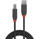 Lindy USB 2.0 Type A til B kabel, Anthra Line Sort