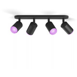 Philips Hue White & Color Ambiance Fugato 4-spot, LED lys Sort