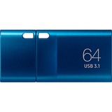 SAMSUNG MUF-64DA USB-nøgle 64 GB USB Type-C 3.2 Gen 1 (3.1 Gen 1) Blå, USB-stik Blå, 64 GB, USB Type-C, 3.2 Gen 1 (3.1 Gen 1), 400 MB/s, Hætte, Blå