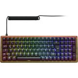 Sharkoon Gaming-tastatur træ/Sort, DE-layout, Gateron G Pro 3.0 Yellow