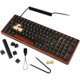 Sharkoon Gaming-tastatur træ/Sort, DE-layout, Gateron G Pro 3.0 Yellow