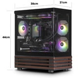 Thermaltake LCGS View 170WS, Gaming PC Sort/træ