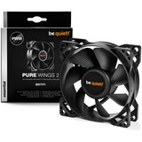 be quiet! Pure Wings 2 Computerkabinet Ventilator 8 cm Sort, Sag fan Sort, Ventilator, 8 cm, 1900 rpm, 19,2 dB, 26,3 kubikfod/min., 44,45 m³/t