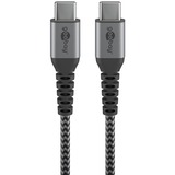 goobay USB 2.0 kabel, USB-C stik > USB-C stik grå/Sølv