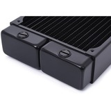 Alphacool 14441 Computerkølesystem, dele og tilbehør Radiator Sort, Radiator, Messing, Kobber, Stål, Sort, 1/4", 60 °C, 4 blæser(e)