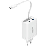 Ansmann Home Charger 230PD med kabel / 3 A / 30 W / 2 porte, Oplader Hvid