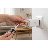 Ansmann Home Charger 230PD med kabel / 3 A / 30 W / 2 porte, Oplader Hvid