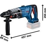 Bosch Batteri borehammer GBH 18V-28 D Professional solo, 18 Volt XL-BOXX Blå/Sort