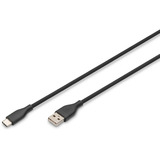 Digitus USB 2.0 silikone tilslutningskabel USB-A > USB-C Sort