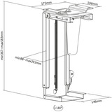 Digitus Universal PC-holder til bordmontering med Easy-Locking, Mount Sort