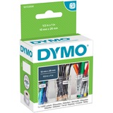 Dymo LW - Universaletiketter - 13 x 25 mm - S0722530 Hvid, Hvid, Selvklæbende printeretiket, Papir, Aftagelig, Rektandel, LabelWriter