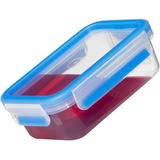 Emsa 508570 enhed til madopbevaring Rektangulær Kasse 0,55 L Transparent 3 stk, Boks gennemsigtig/Blå, Kasse, Rektangulær, 0,55 L, Transparent, Termoplastisk elastomer (TPE), Tyskland