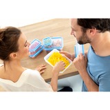 Emsa 508570 enhed til madopbevaring Rektangulær Kasse 0,55 L Transparent 3 stk, Boks gennemsigtig/Blå, Kasse, Rektangulær, 0,55 L, Transparent, Termoplastisk elastomer (TPE), Tyskland