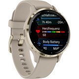 Garmin Venu 3S, SmartWatch Beige/Guld