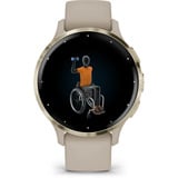 Garmin Venu 3S, SmartWatch Beige/Guld