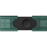 Kingston DataTraveler 256 GB USB-A + USB-C 3.2 Gen 1 DuoG2, USB-stik Grøn/Sort, 256 GB, USB Type-A / USB Type-C, 3.2 Gen 1 (3.1 Gen 1), Andet, 10 g, Sort, Grøn