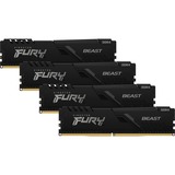 Kingston FURY FURY Beast hukommelsesmodul 64 GB 4 x 16 GB DDR4 2666 Mhz Sort, 64 GB, 4 x 16 GB, DDR4, 2666 Mhz, 288-pin DIMM