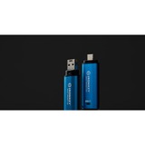 Kingston IronKey Vault Privacy 50 256 GB, USB-stik Lyseblå/Sort