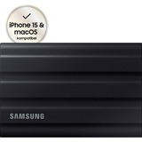 SAMSUNG MU-PE1T0S 1000 GB Sort, Solid state-drev Sort, 1000 GB, USB Type-C, 3.2 Gen 2 (3.1 Gen 2), 1050 MB/s, Beskyttelse af adgangskode, Sort