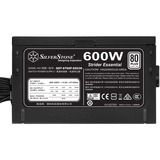 SilverStone ST60F-ES230 enhed til strømforsyning 600 W 20+4 pin ATX ATX Sort, PC strømforsyning Sort, 600 W, 180 - 264 V, 47 - 63 Hz, 4.5 A, Aktiv, 120 W