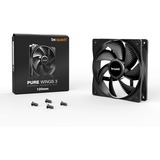 be quiet! Pure Wings 3 120mm Computerkabinet Ventilator 12 cm Sort 1 stk, Sag fan Sort, Ventilator, 12 cm, 1600 rpm, 84,8 m³/t, Sort