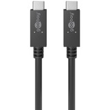 49254 USB-kabel 1 m USB 3.2 Gen 2 (3.1 Gen 2) USB C Sort