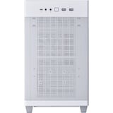 ASUS PRIME AP201 CASE TG WHITE Mini Tower Hvid, Towerkabinet Hvid, Mini Tower, PC, Hvid, micro ATX, Mini-ITX, 17 cm, 33,8 cm