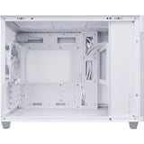 ASUS PRIME AP201 CASE TG WHITE Mini Tower Hvid, Towerkabinet Hvid, Mini Tower, PC, Hvid, micro ATX, Mini-ITX, 17 cm, 33,8 cm