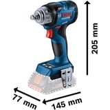 Bosch GDS 18V-330 HC PROFESSIONAL 1/2" 2800 rpm 560 Nm Sort, Blå, Rød, Schlagskruemaskine Blå/Sort, Momentnøgle, Sort, Blå, Rød, 1/2", 2800 rpm, 560 Nm, 1200 rpm