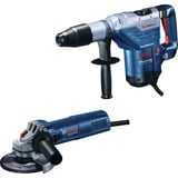 Bosch Professionelt sæt borehammer GBH 5-40 DCE + vinkelsliber GWS 880, Værktøjssæt Blå/Sort