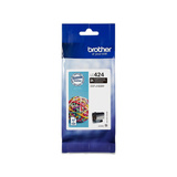 Brother LC424BK blækpatron 1 stk Original Sort Sort, 1 stk, 750 Sider, Enkelt pakke