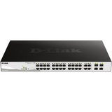 D-Link DGS-1210-28P Administreret L2 Gigabit Ethernet (10/100/1000) Strøm over Ethernet (PoE) 1U, Switch Sølv/Sort, Administreret, L2, Gigabit Ethernet (10/100/1000), Strøm over Ethernet (PoE), Stativ-montering, 1U