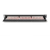 Digitus DN-91624S-EA-B patch panel 1U Sort, RJ-45, Cat6a, Sort, Stål, Reolmontering, 1U