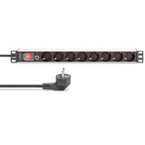 Digitus DN-95436, Strømskinne Sort/aluminium