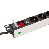 Digitus DN-95436, Strømskinne Sort/aluminium