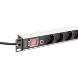 Digitus DN-95436, Strømskinne Sort/aluminium