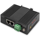 Digitus Gigabit Ethernet PoE-injektor, industriel, PoE injektor Sort