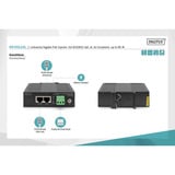 Digitus Gigabit Ethernet PoE-injektor, industriel, PoE injektor Sort