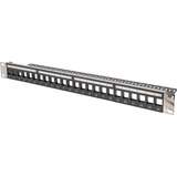 Digitus Modulært patchpanel, 24 porte, ubesat, Patch Panel Sort